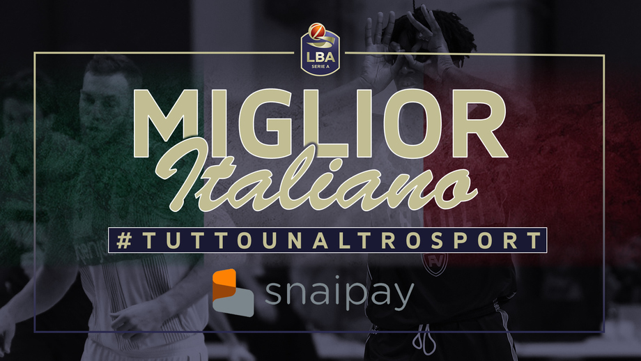 Nicola Akele è il Miglior Italiano ‘Snaipay’ del 14° turno LBA Serie A