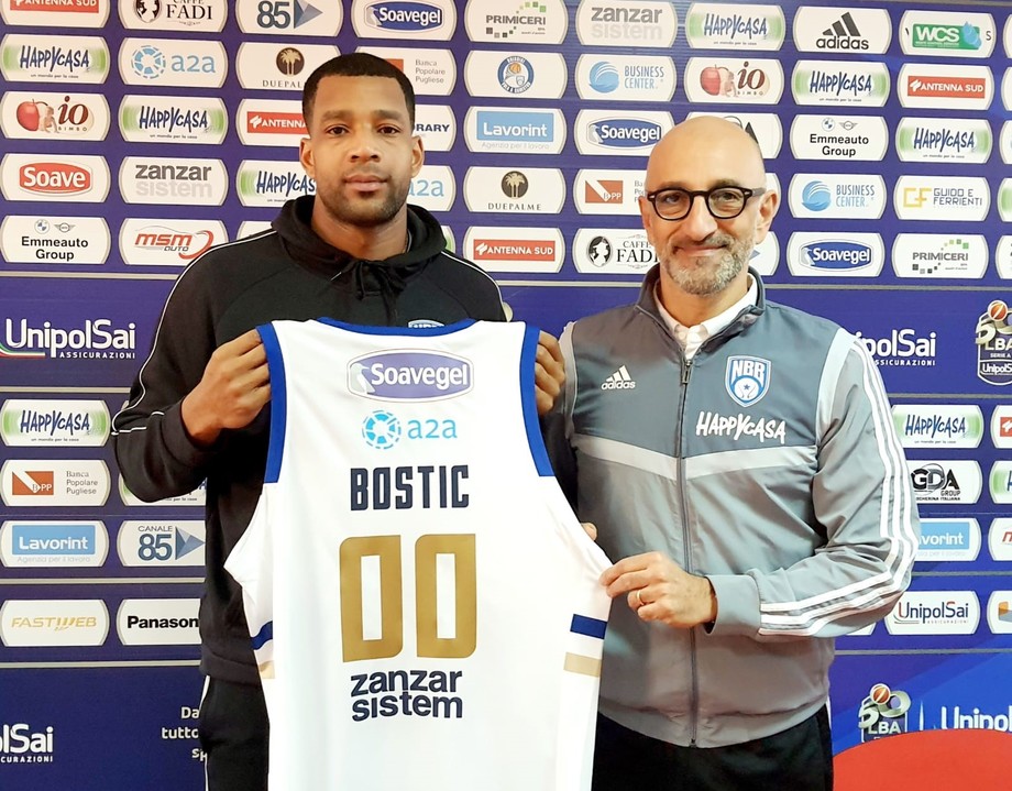 Happy Casa Brindisi, presentato il nuovo acquisto Josh Bostic: 'Cercherò di onorare questa maglia fino all’ultima partita'