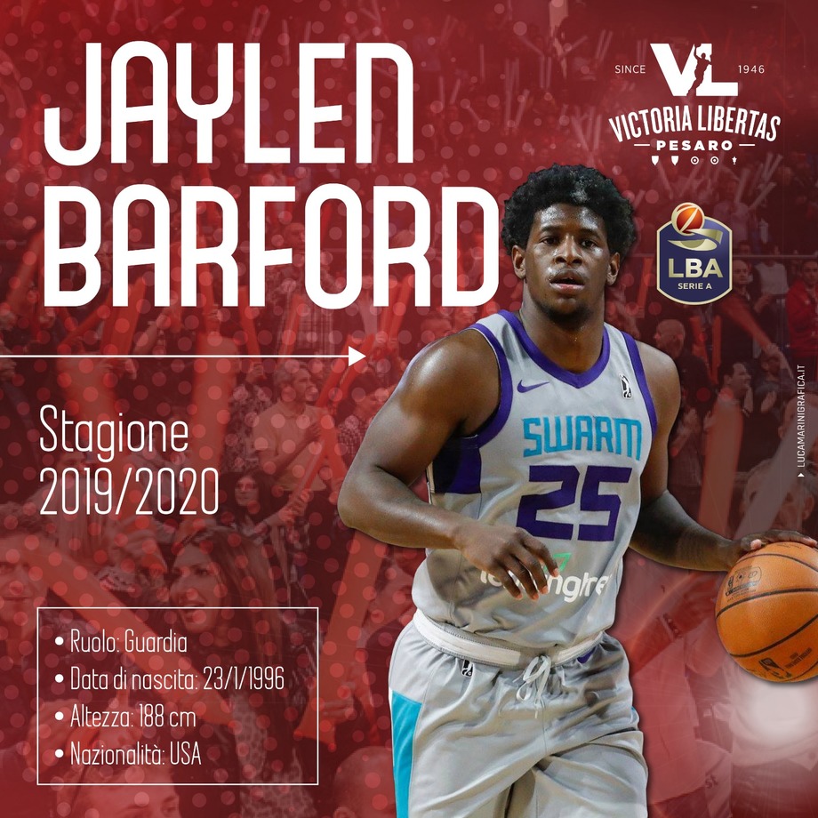 VL Pesaro, la nuova guardia è Jaylen Barford