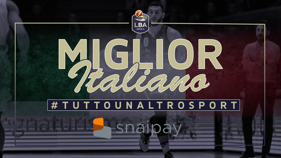 Marco Spissu è il Miglior Italiano 'Snaipay' del 17° turno LBA Serie A
