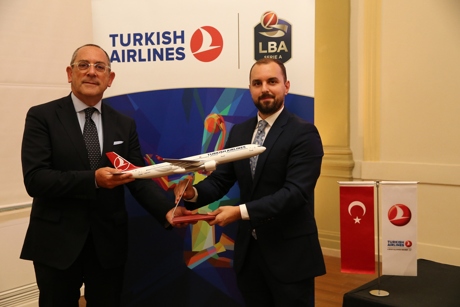 Turkish Airlines partner ufficiale di  LBA Lega Basket Serie A 