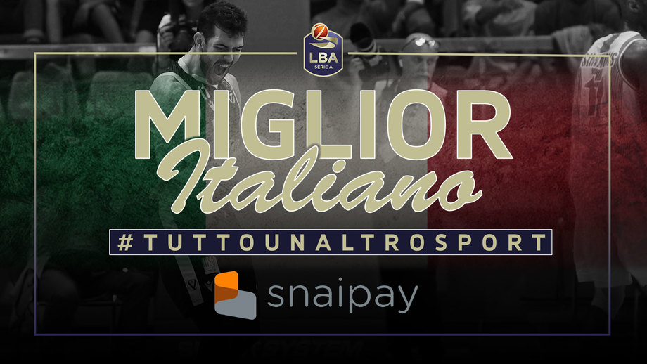 Giampaolo Ricci è il Miglior Italiano "Snaipay" del 5° turno LBA Serie A