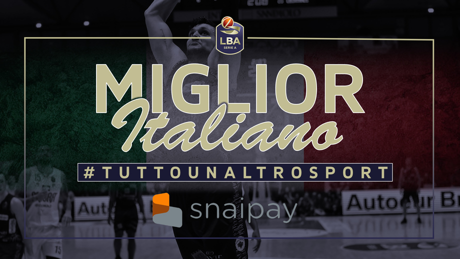 Alessandro Gentile è il Miglior Italiano ‘Snaipay’ del 18° turno LBA Serie A