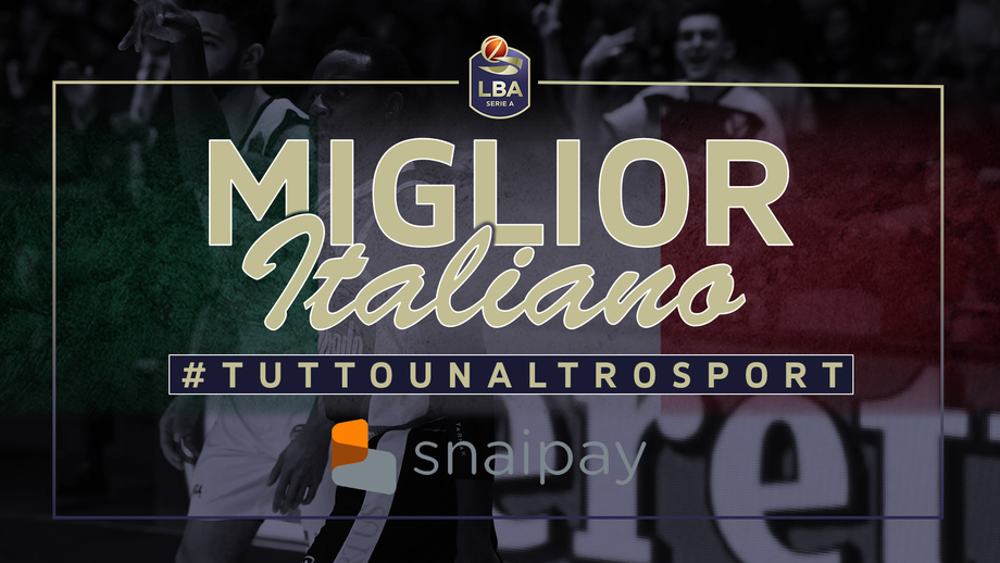 David Cournooh Miglior Italiano ‘Snaipay’ del 13° turno LBA Serie A