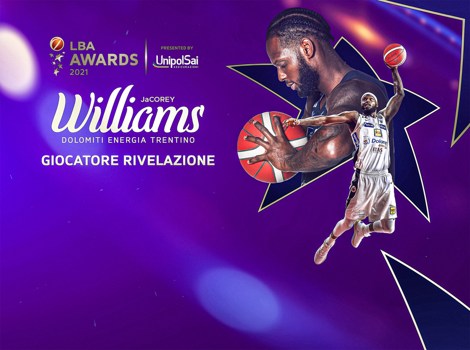 LBA Awards, JaCorey Williams premiato come giocatore rivelazione della stagione regolare
