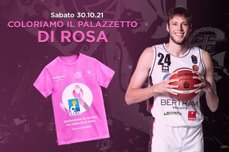 Bertram-Virtus Segafredo, il PalaFerraris si tinge di rosa per l’AIRC