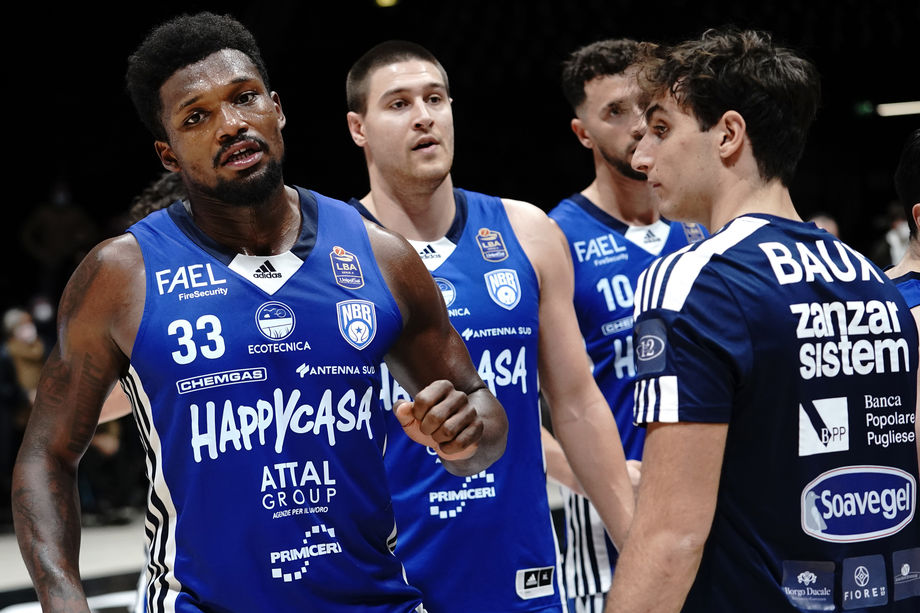 Happy Casa Brindisi – Nutribullet Treviso chiude la 12ª giornata domenica alle 20.45 su Rai Sport HD