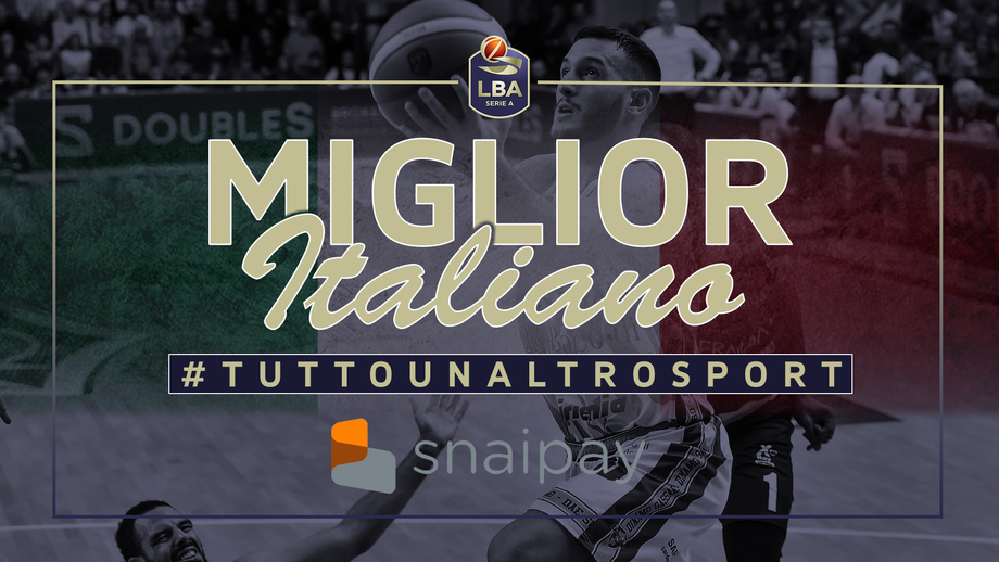 Marco Spissu è il Miglior Italiano 'Snaipay' dell'11° turno LBA Serie A