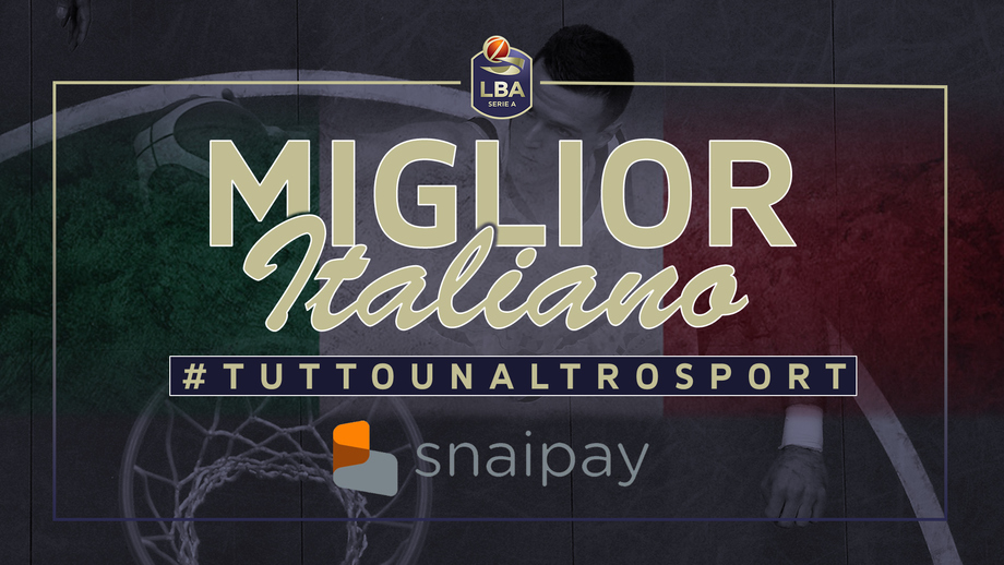 Andrea Pecchia Miglior Italiano ‘Snaipay’ del 12° turno LBA Serie A