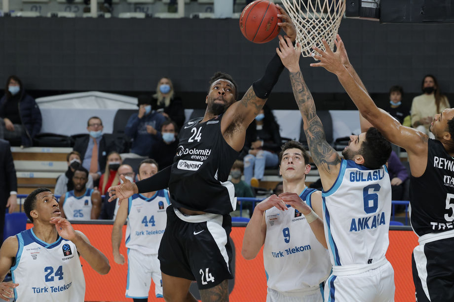 Eurocup: la Dolomiti Energia Trento lotta ma perde ad Ankara ed è eliminata dalla competizione
