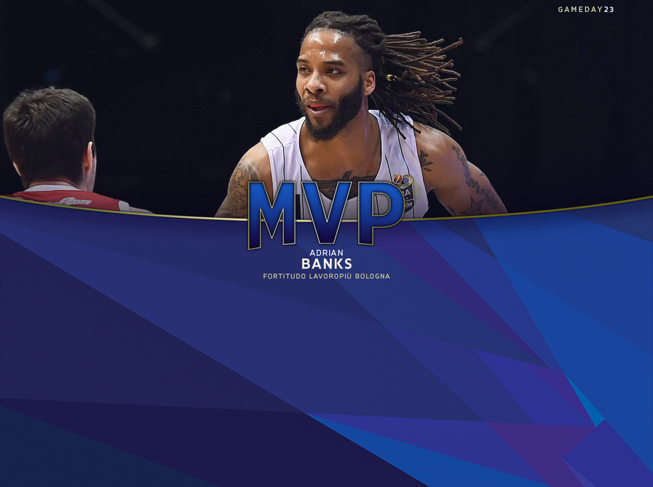 L'MVP del 23° turno di Serie A UnipolSai è Adrian Banks