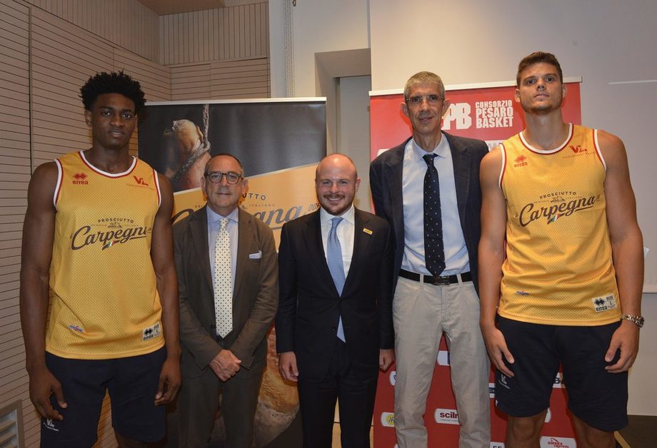 Presentata la sponsorizzazione tra Prosciutto di Carpegna e VL Pesaro. Costa: 'Entusiasta ed orgoglioso di questo accordo'